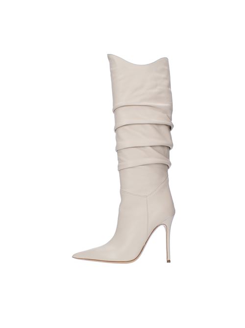 Scrunchy ILIO SMERALDO X Giulia Lellis leather boots ILIO SMERALDO | GIULIABOOT-3CREMA